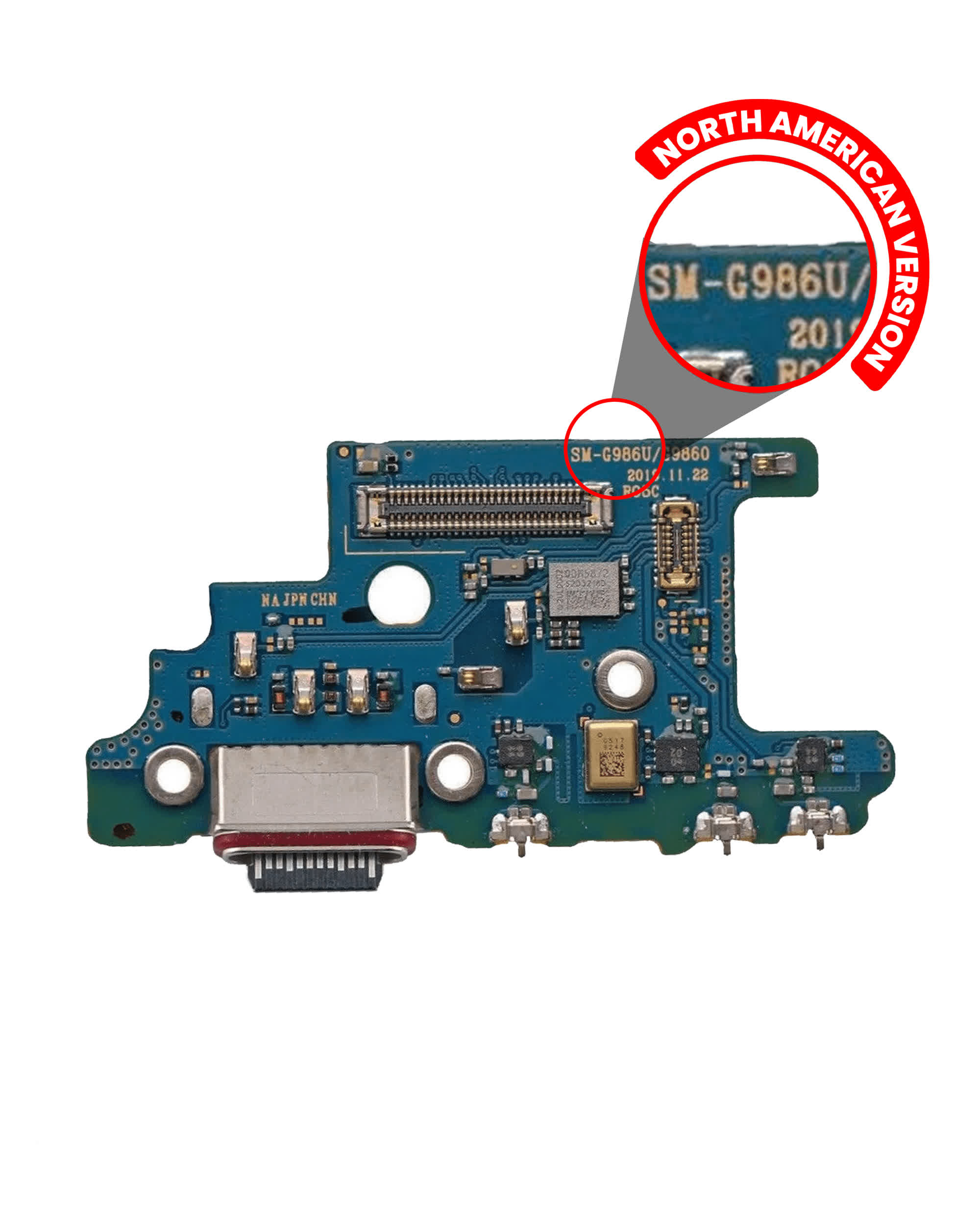 Ladebuchse mit Platine für Samsung Galaxy S20 Plus 5G (G986U) (US-Version) (Service Pack)