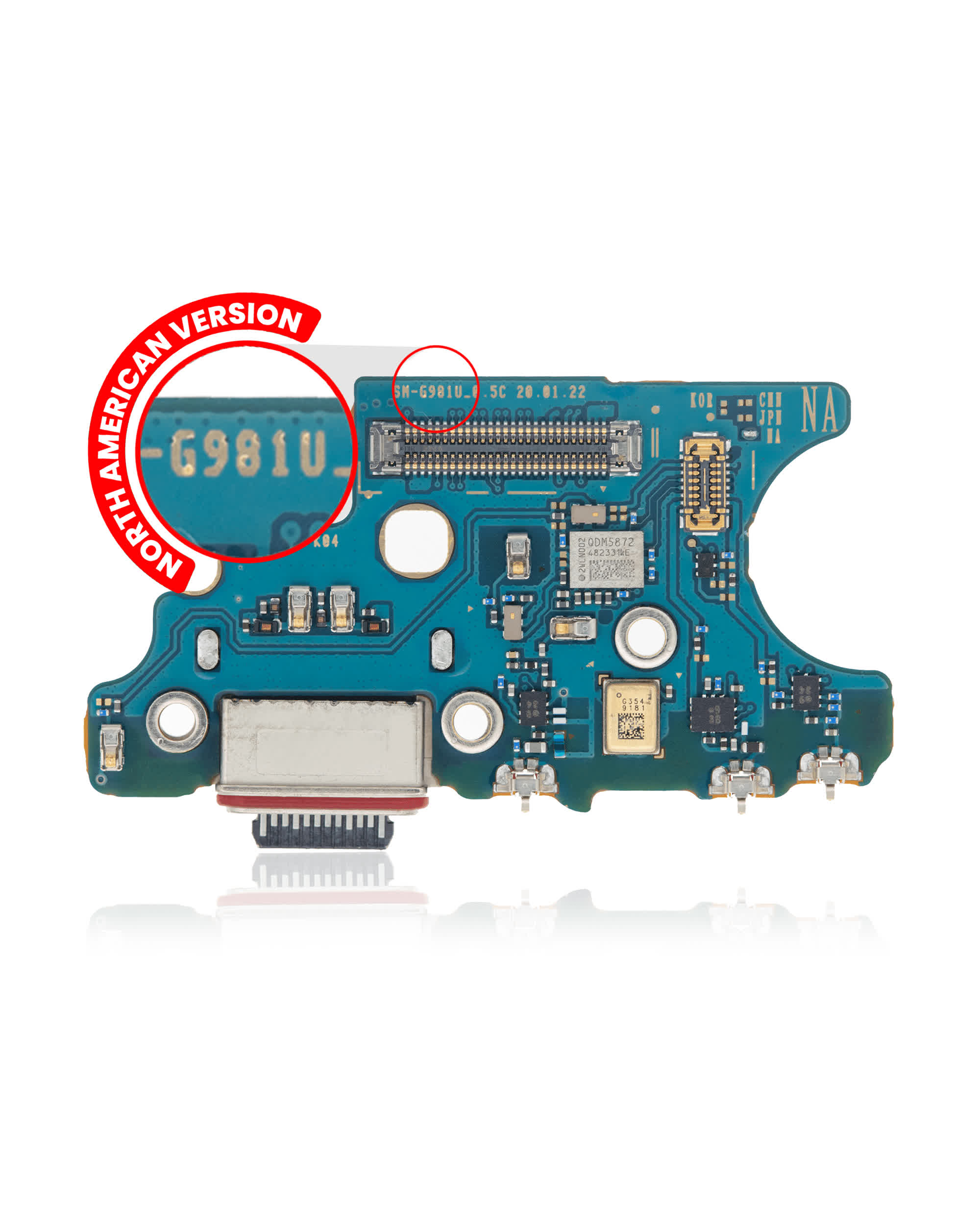 Ladebuchse mit Platine für Samsung Galaxy S20 5G (G981U) (US-Version) (Service Pack)