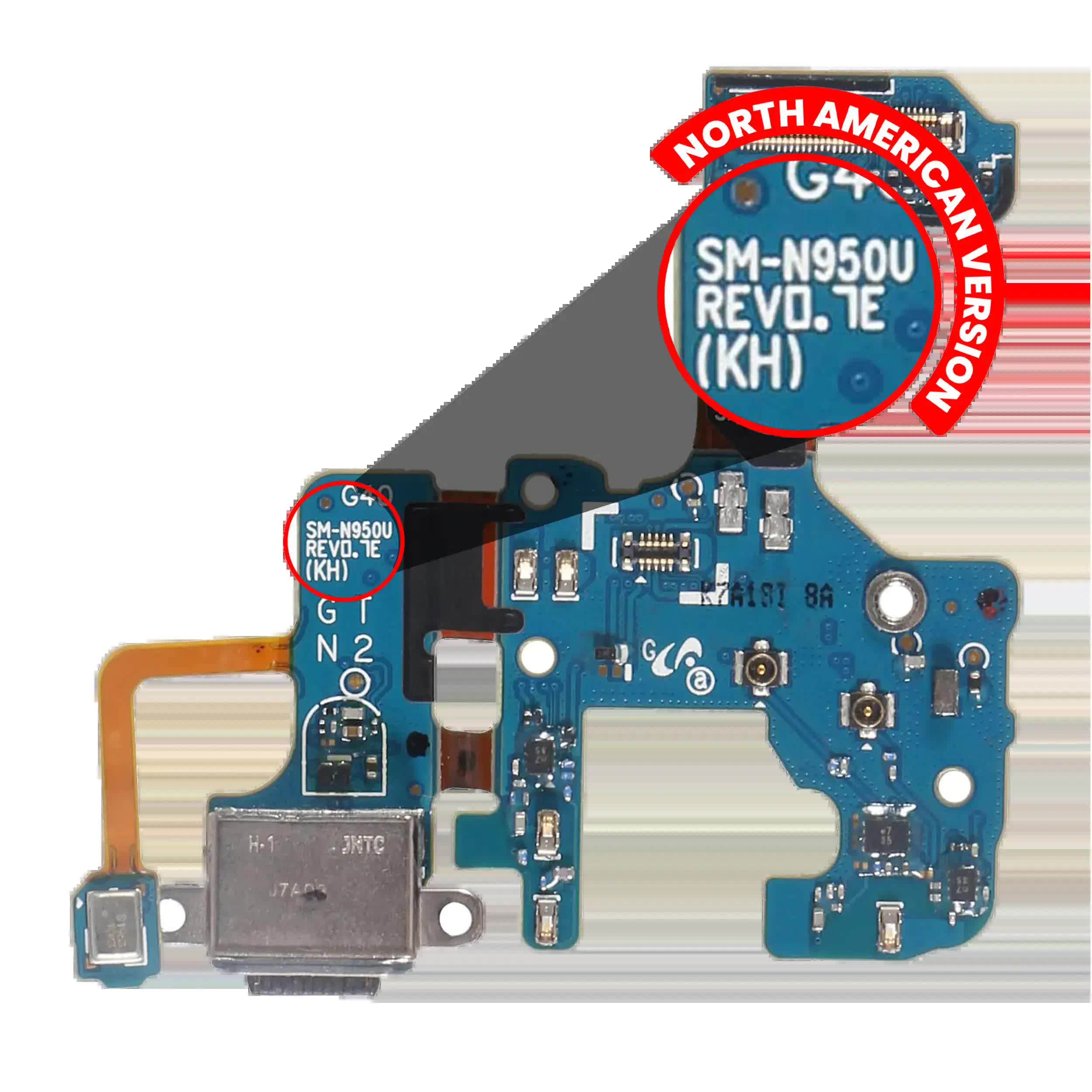 Ladebuchse mit Flexkabel für Samsung Galaxy Note 8 (N950U) (North America Version) (Service Pack)