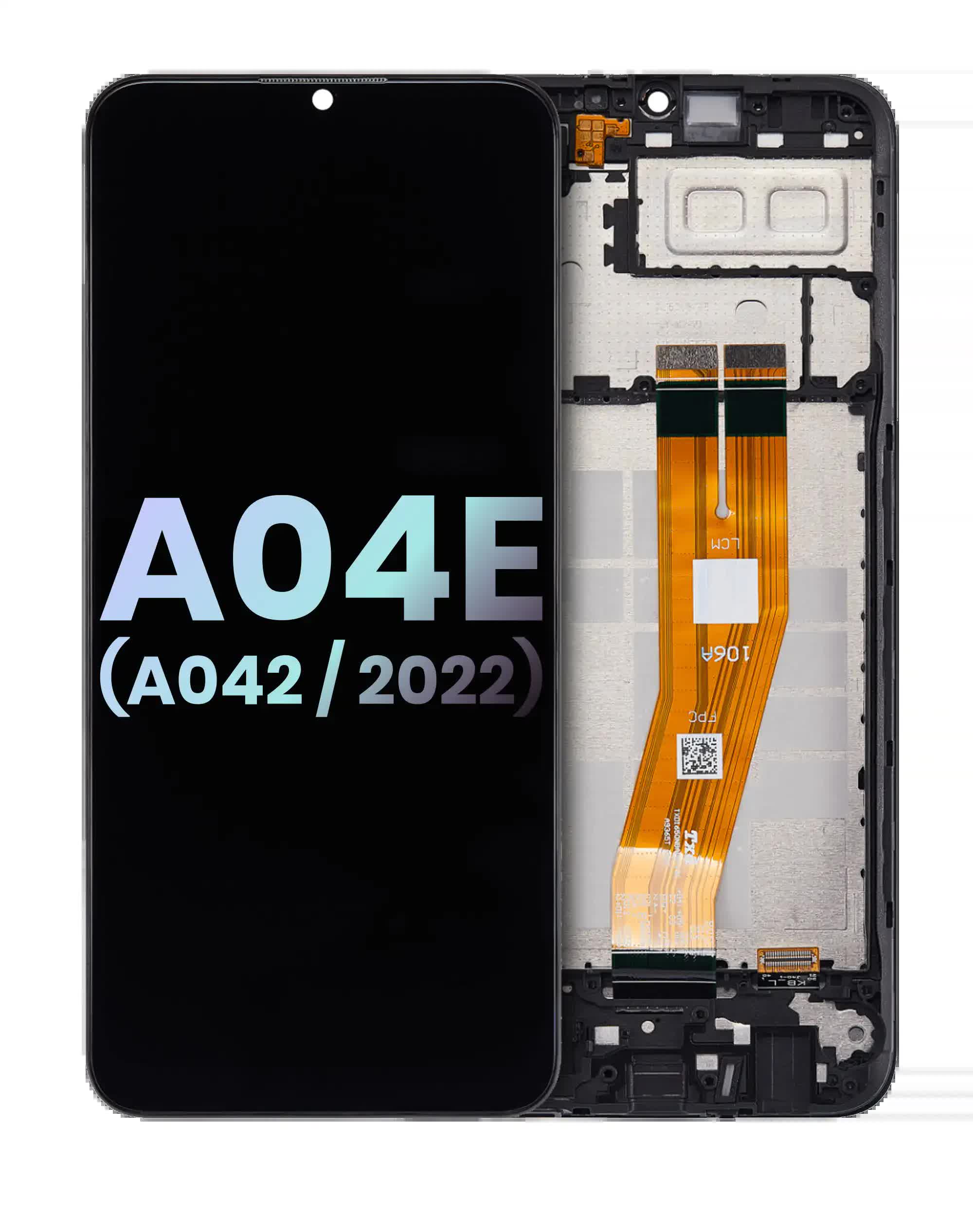 LCD Display mit Rahmen für Samsung Galaxy A04E (A042 / 2022) (Service Pack)