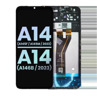 LCD Display mit Rahmen für Samsung Galaxy A14 4G (A145F / A145M / 2023) / A14 5G (A146B / 2023) (International Version) (Service Pack)