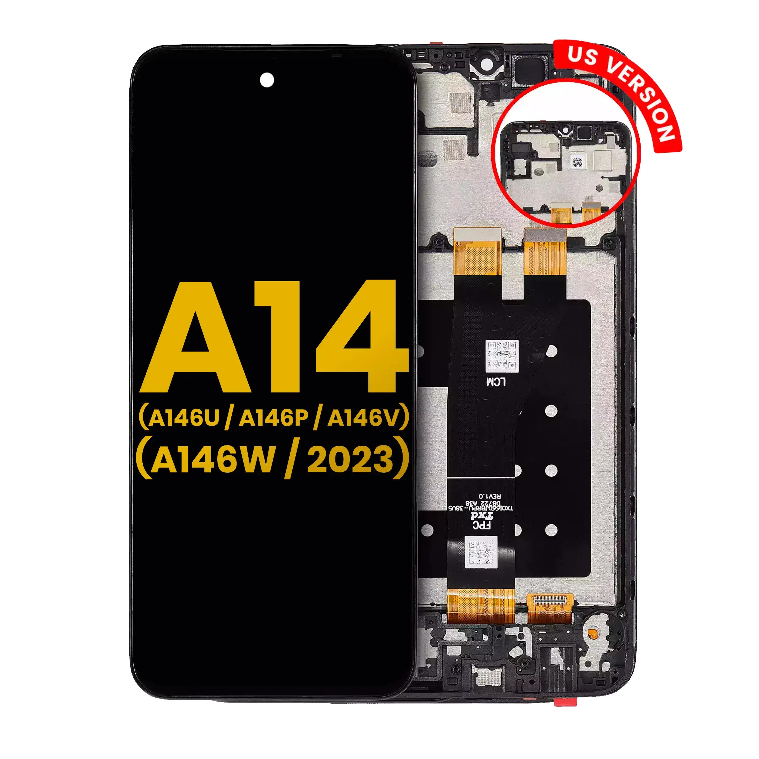 LCD Display mit Rahmen für Samsung Galaxy A14 5G (A146U / A146P / A146V / A146W / 2023) (US-Version) (Service Pack) – Bild 2