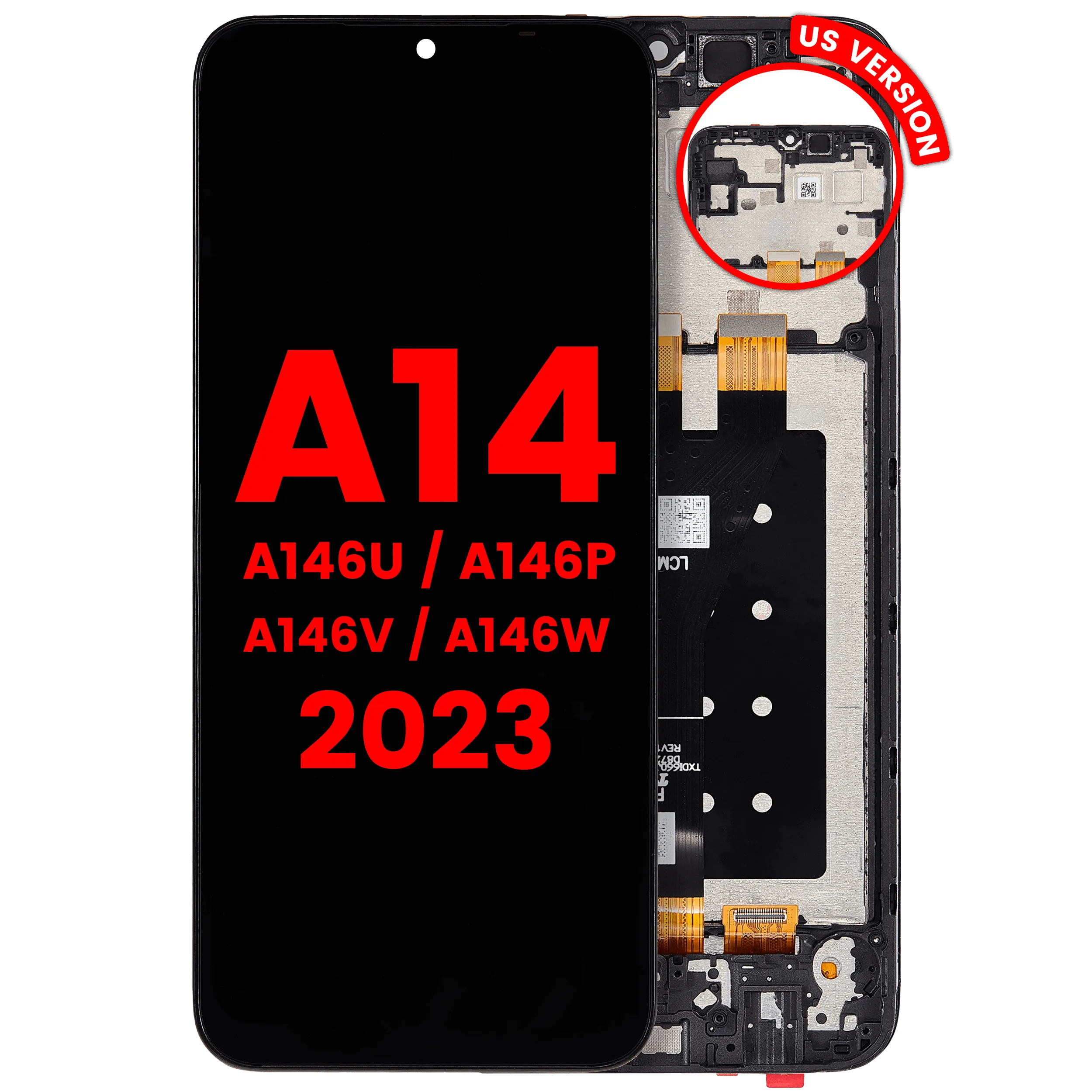 LCD Display mit Rahmen für Samsung Galaxy A14 5G (A146U / A146P / A146V / A146W / 2023) (US-Version) (Service Pack) – Bild 5