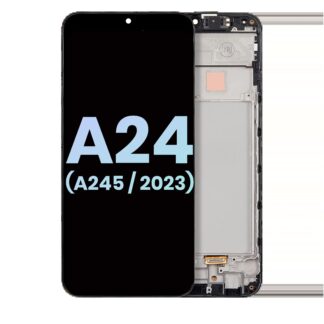 OLED Display mit Rahmen für Samsung Galaxy A24 4G (A245 / 2023) (Service Pack)
