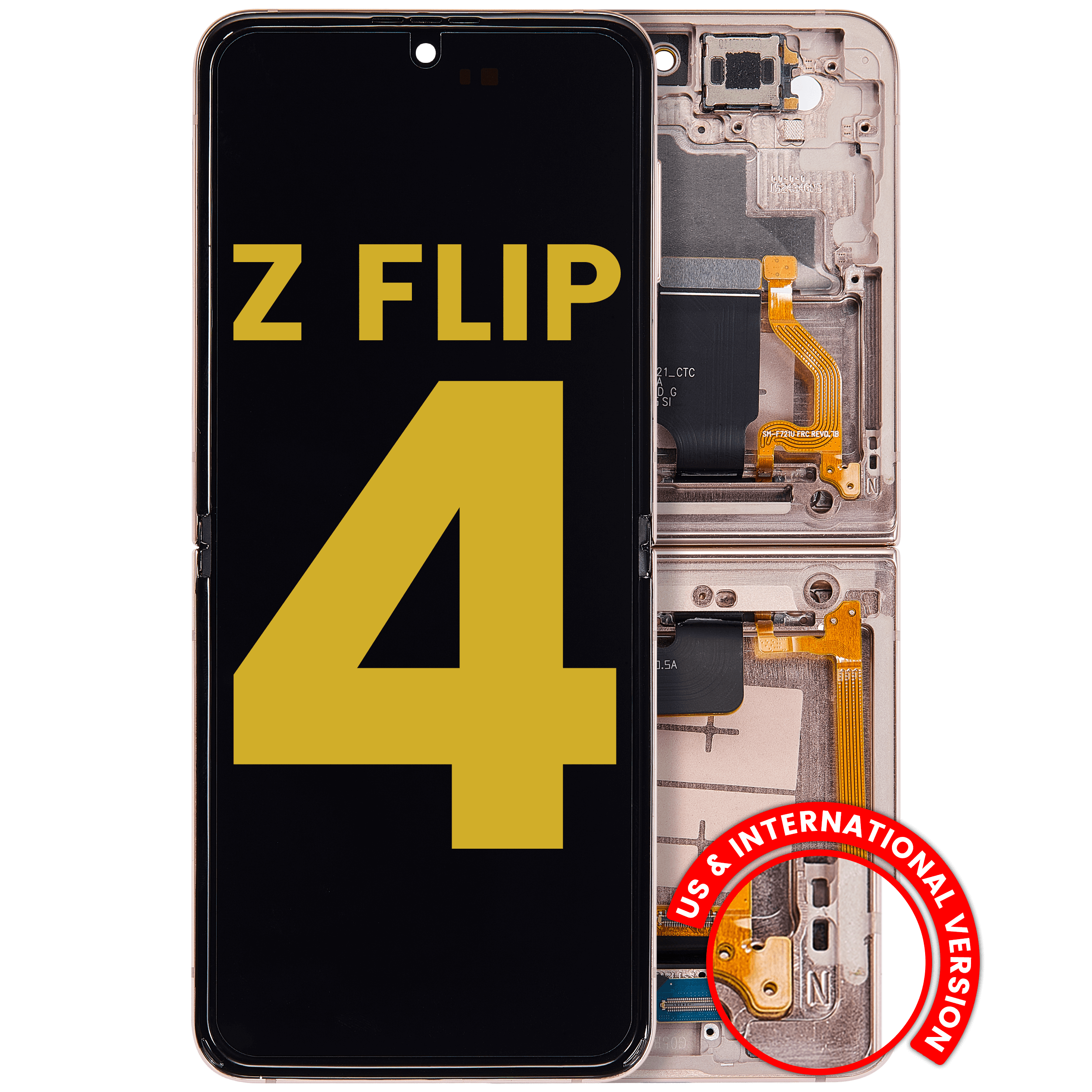 Outer OLED Display für Samsung Galaxy Z Flip 4 5G (Service Pack) (Bora Purple) – Bild 4