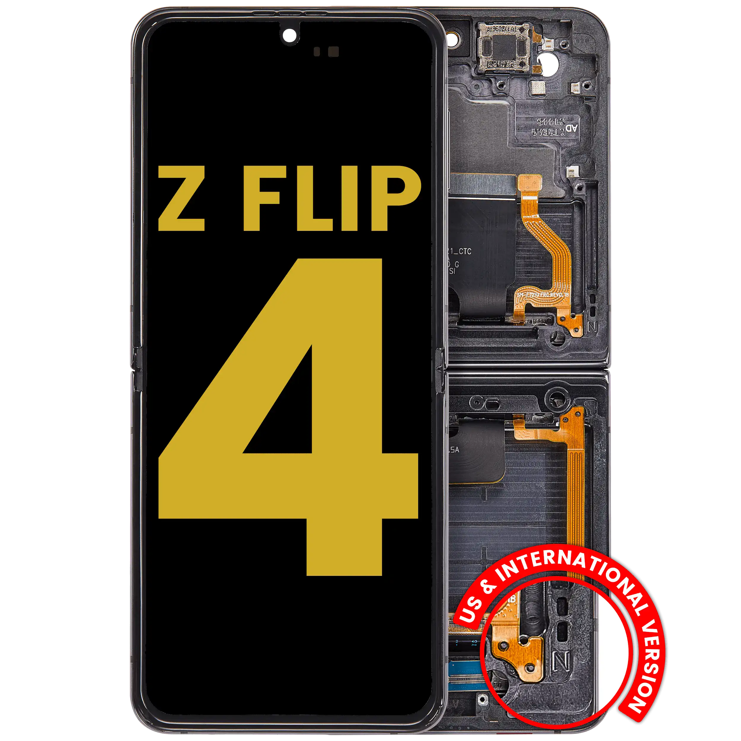 Outer OLED Display für Samsung Galaxy Z Flip 4 5G (Service Pack) (Bora Purple) – Bild 5