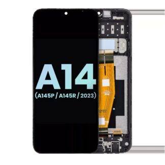 LCD Display mit Rahmen für Samsung Galaxy A14 4G (A145P / A145R / 2023) (Service Pack)