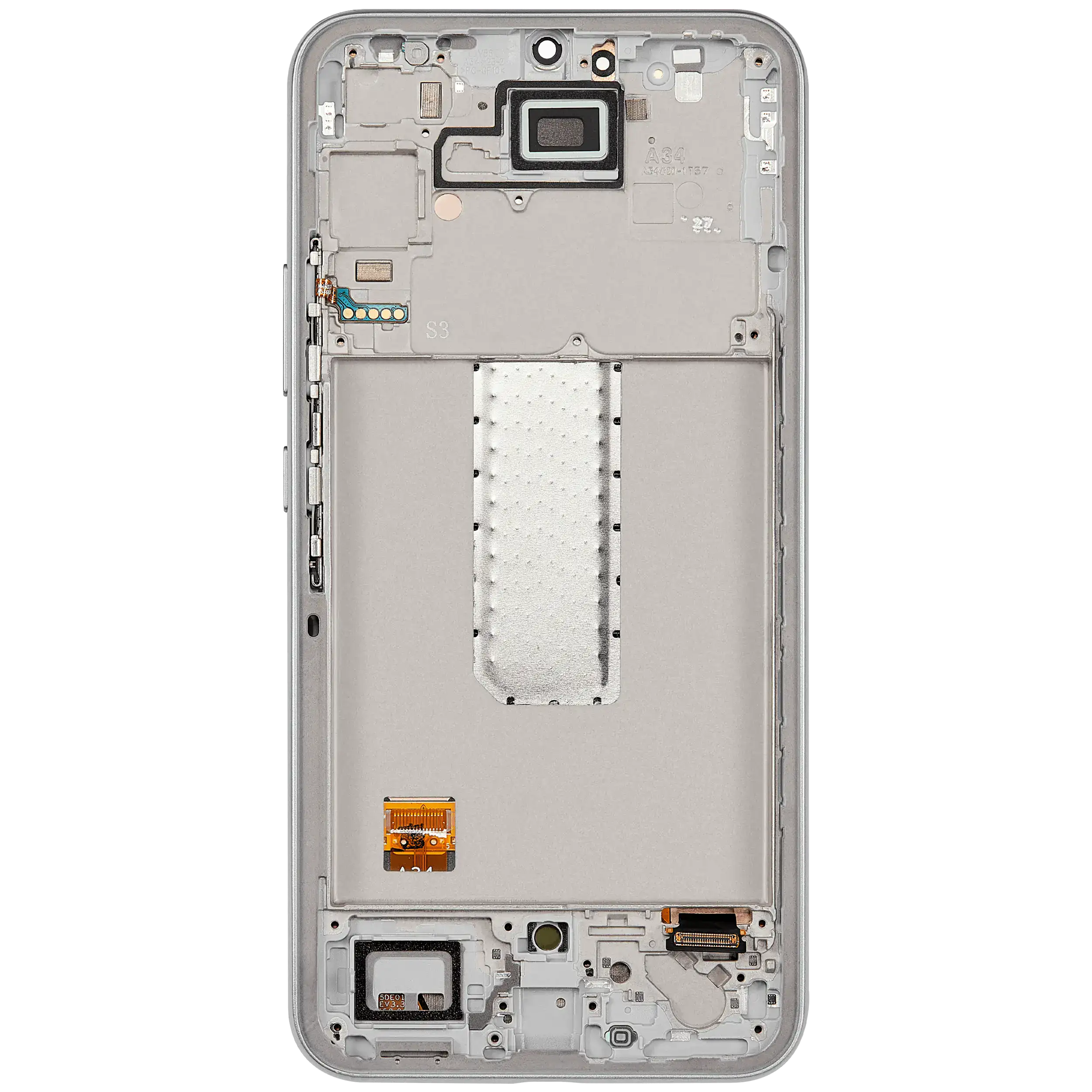 OLED Display mit Rahmen für Samsung Galaxy A34 5G (A346 / 2023) (Service Pack) (Silver (Silber)) – Bild 4