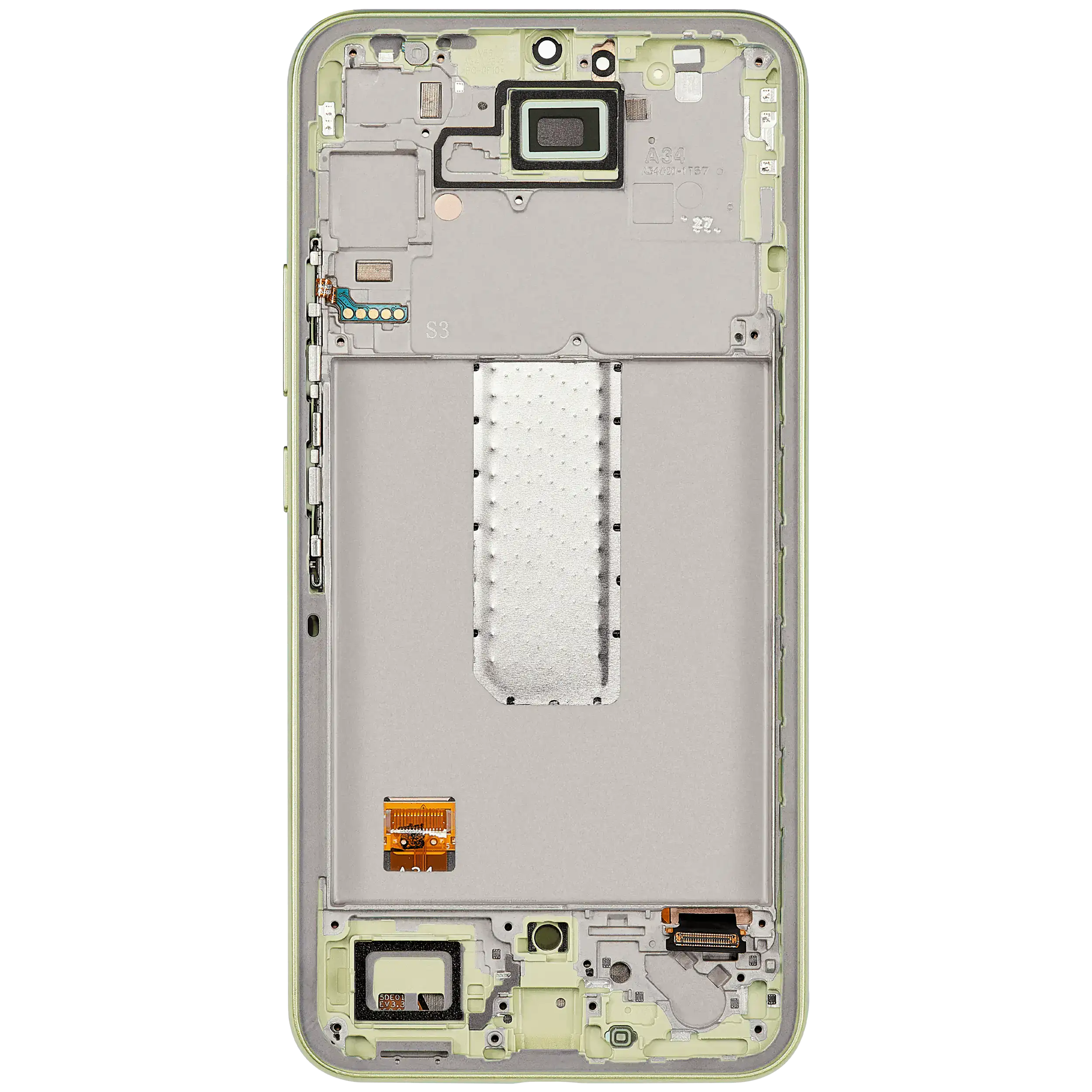 OLED Display mit Rahmen für Samsung Galaxy A34 5G (A346 / 2023) (Service Pack) (Lime) – Bild 4