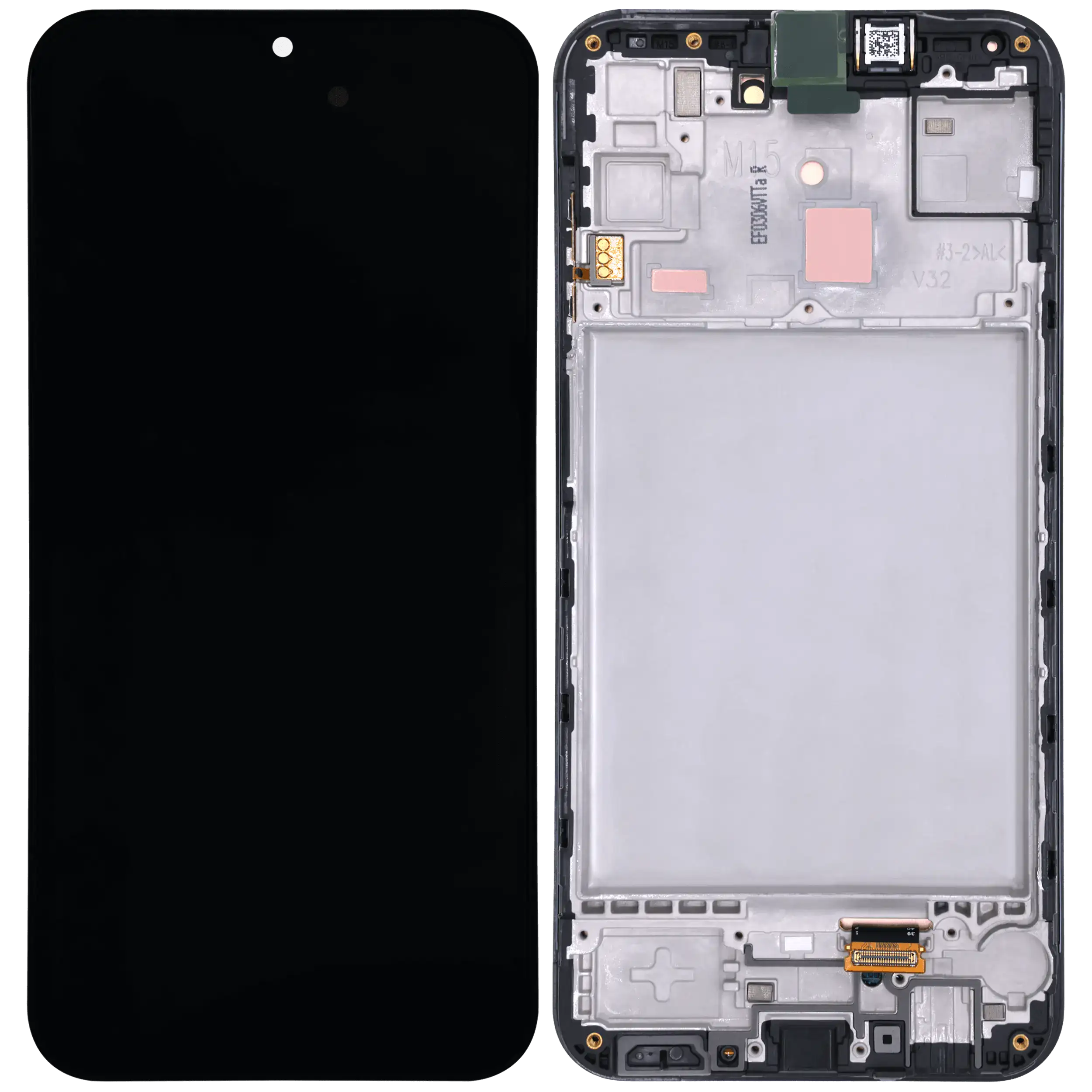 OLED Display mit Rahmen für Samsung Galaxy M15 (M156 / 2024) (Service Pack) (Gray (Grau)) – Bild 2