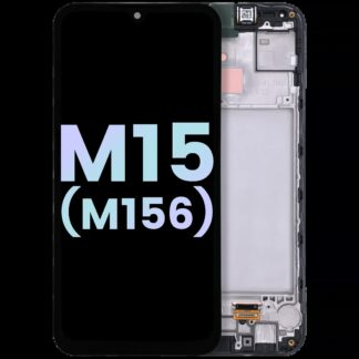 OLED Display mit Rahmen für Samsung Galaxy M15 (M156 / 2024) (Service Pack) (Gray (Grau))