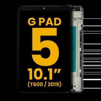 LCD Display mit Rahmen für LG G Pad 5 10.1 (T600 / 2019) (professionell aufgearbeitet) (Black (Schwarz))