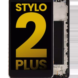 LCD Display mit Rahmen für LG Stylo 2 Plus (K550 / MS550) (professionell aufgearbeitet) (Black (Schwarz))