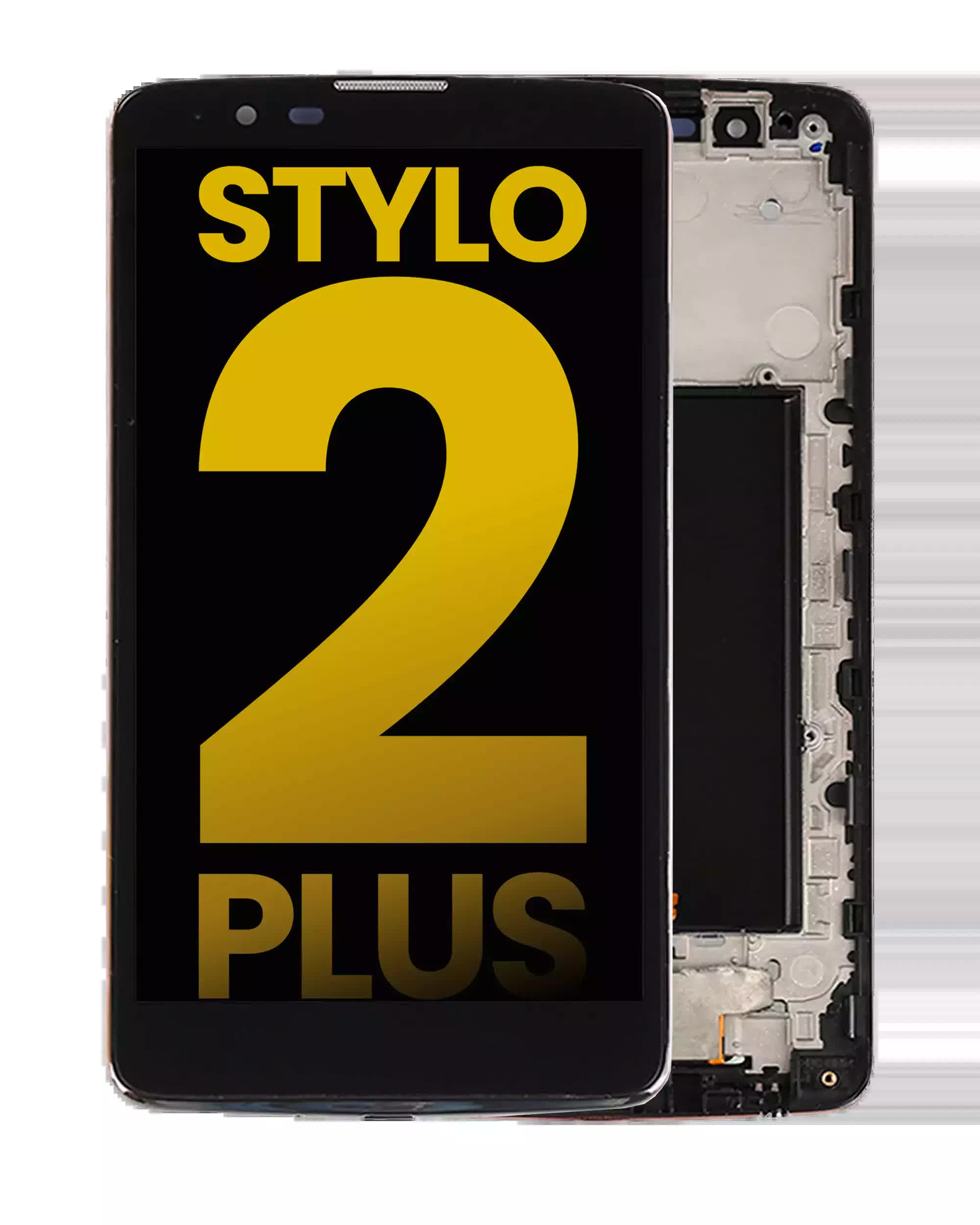 LCD Display mit Rahmen für LG Stylo 2 Plus (K550 / MS550) (professionell aufgearbeitet) (Black (Schwarz))