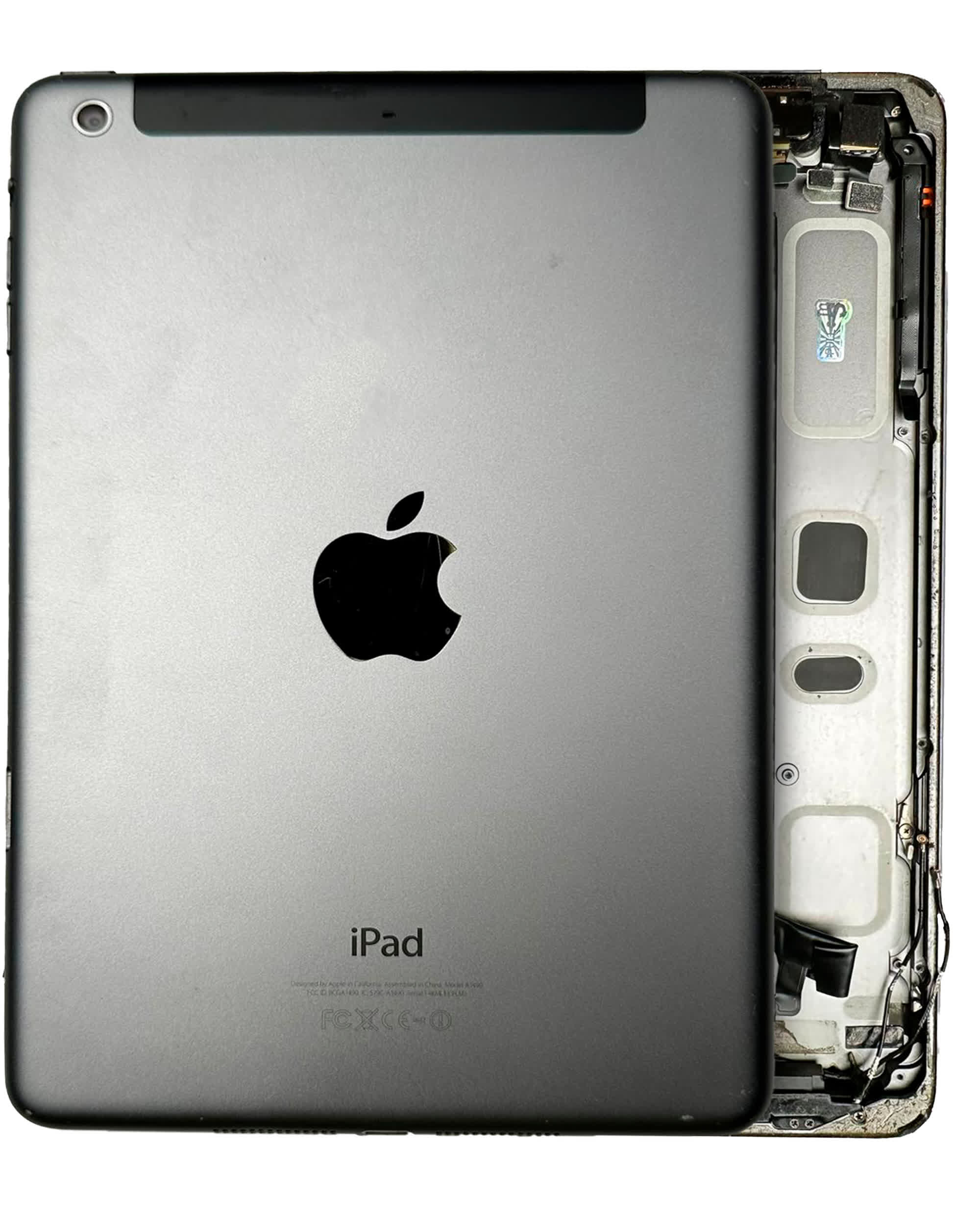 Rückgehäuse mit Kleinteilen vormontiert für iPad Mini 4 (WIFI cellular) (ausgebautes Originalteil: Grade C) (Space Gray)