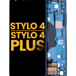 LCD Display mit Rahmen für LG Stylo 4 / Stylo 4 Plus (professionell aufgearbeitet) (Moroccan Blue)