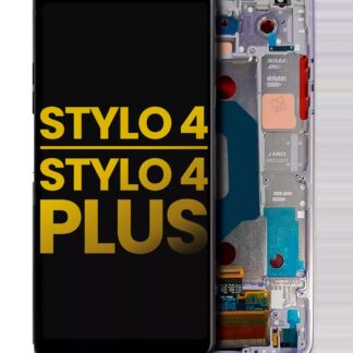 LCD Display mit Rahmen für LG Stylo 4 / Stylo 4 Plus (professionell aufgearbeitet) (Lavender Violet)