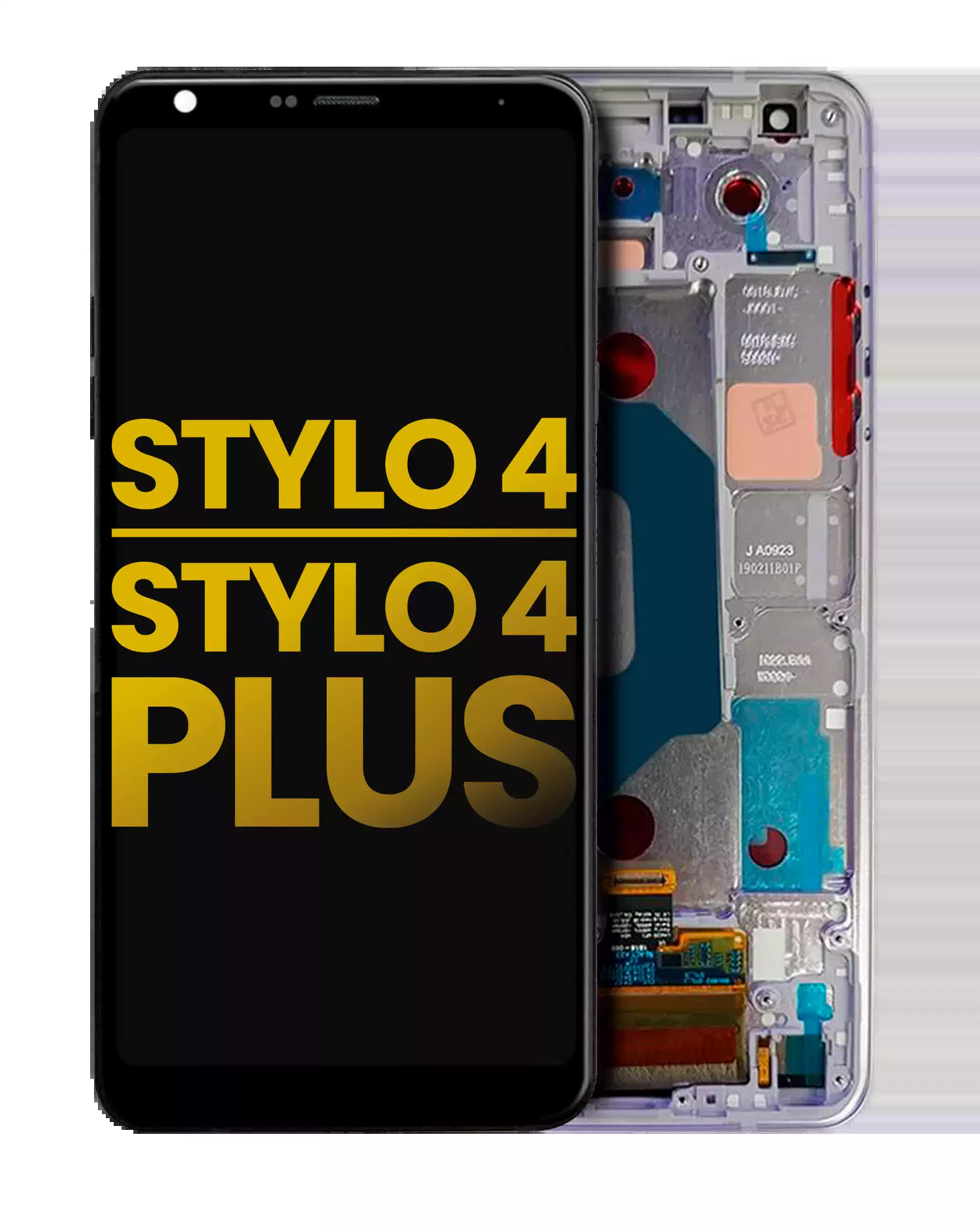 LCD Display mit Rahmen für LG Stylo 4 / Stylo 4 Plus (professionell aufgearbeitet) (Lavender Violet)