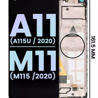 LCD Display mit Rahmen für Samsung Galaxy A11 (A115U / 2020) M11 (M115 /2020) (US-Version) (Service Pack)