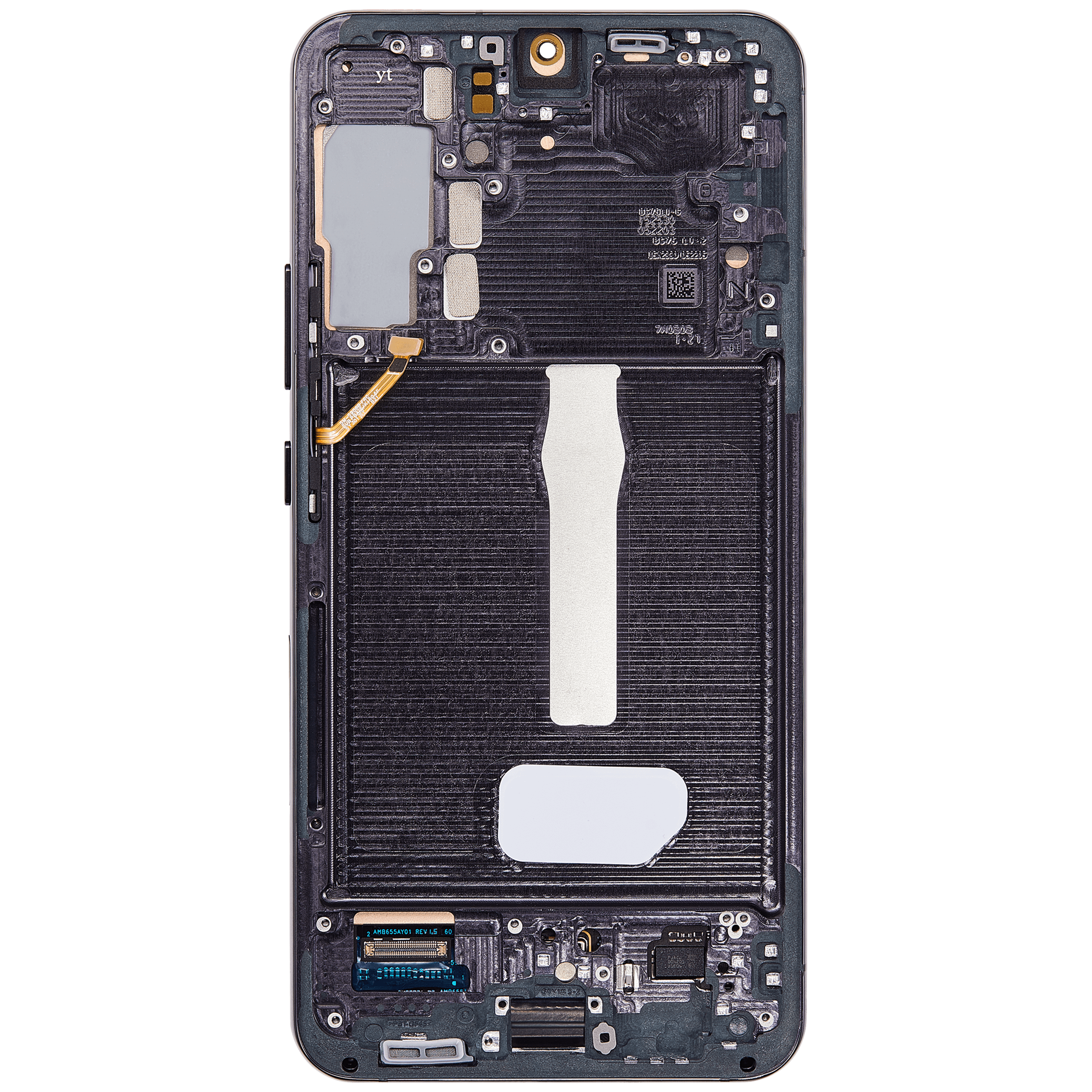 OLED Display mit Rahmen für Samsung Galaxy S22 Plus 5G (ausgebautes Originalteil: Grade B/C) (Phantom Black) – Bild 4