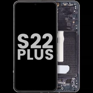 OLED Display mit Rahmen für Samsung Galaxy S22 Plus 5G (ausgebautes Originalteil: Grade B/C) (Phantom Black)