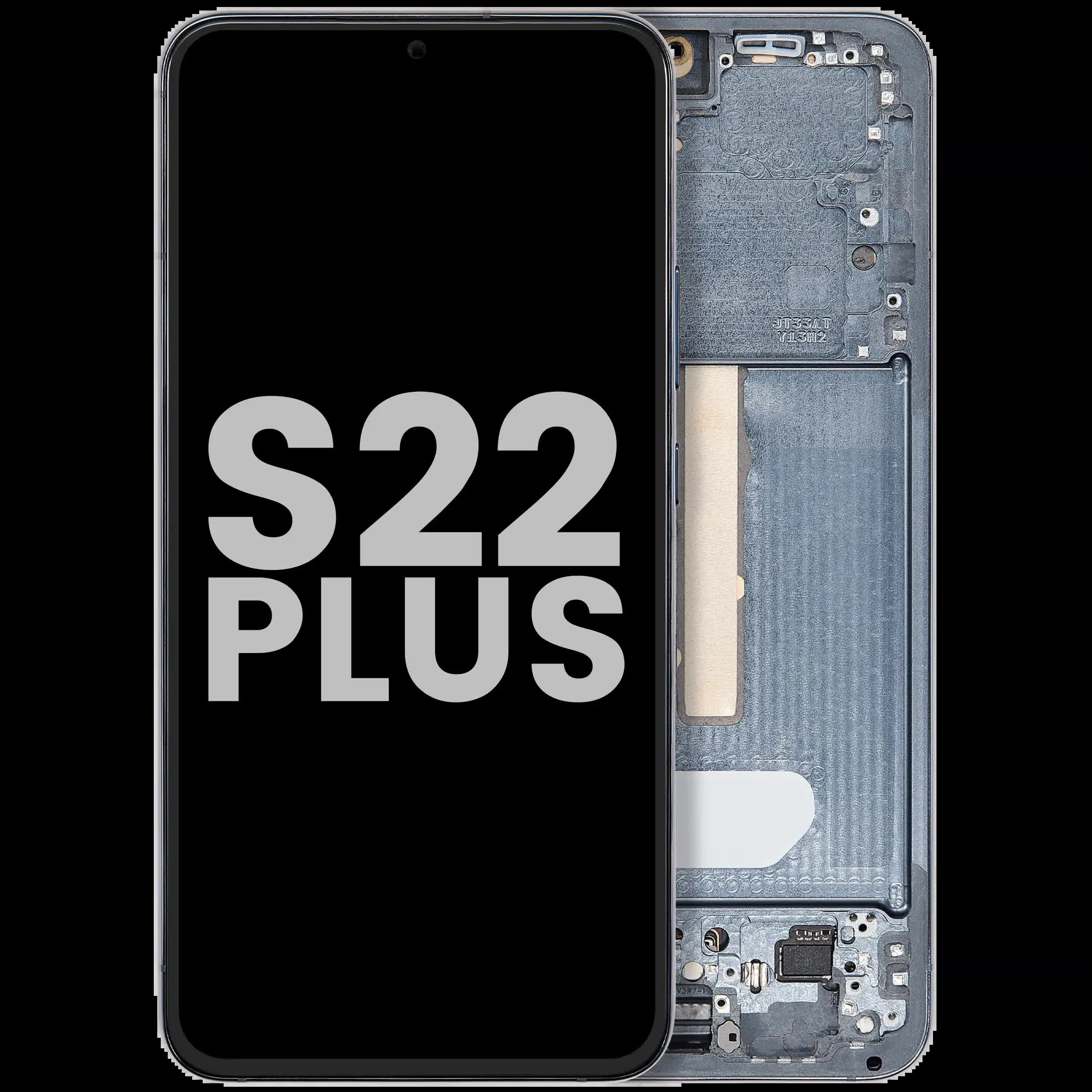 OLED Display mit Rahmen für Samsung Galaxy S22 Plus 5G (ausgebautes Originalteil: Grade B/C) (Phantom Green)