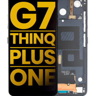 LCD Display mit Rahmen für LG G7 ThinQ / G7 Plus / G7 One (professionell aufgearbeitet) (Black (Schwarz))