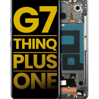 LCD Display mit Rahmen für LG G7 ThinQ / G7 Plus / G7 One (professionell aufgearbeitet) (Gray (Grau))