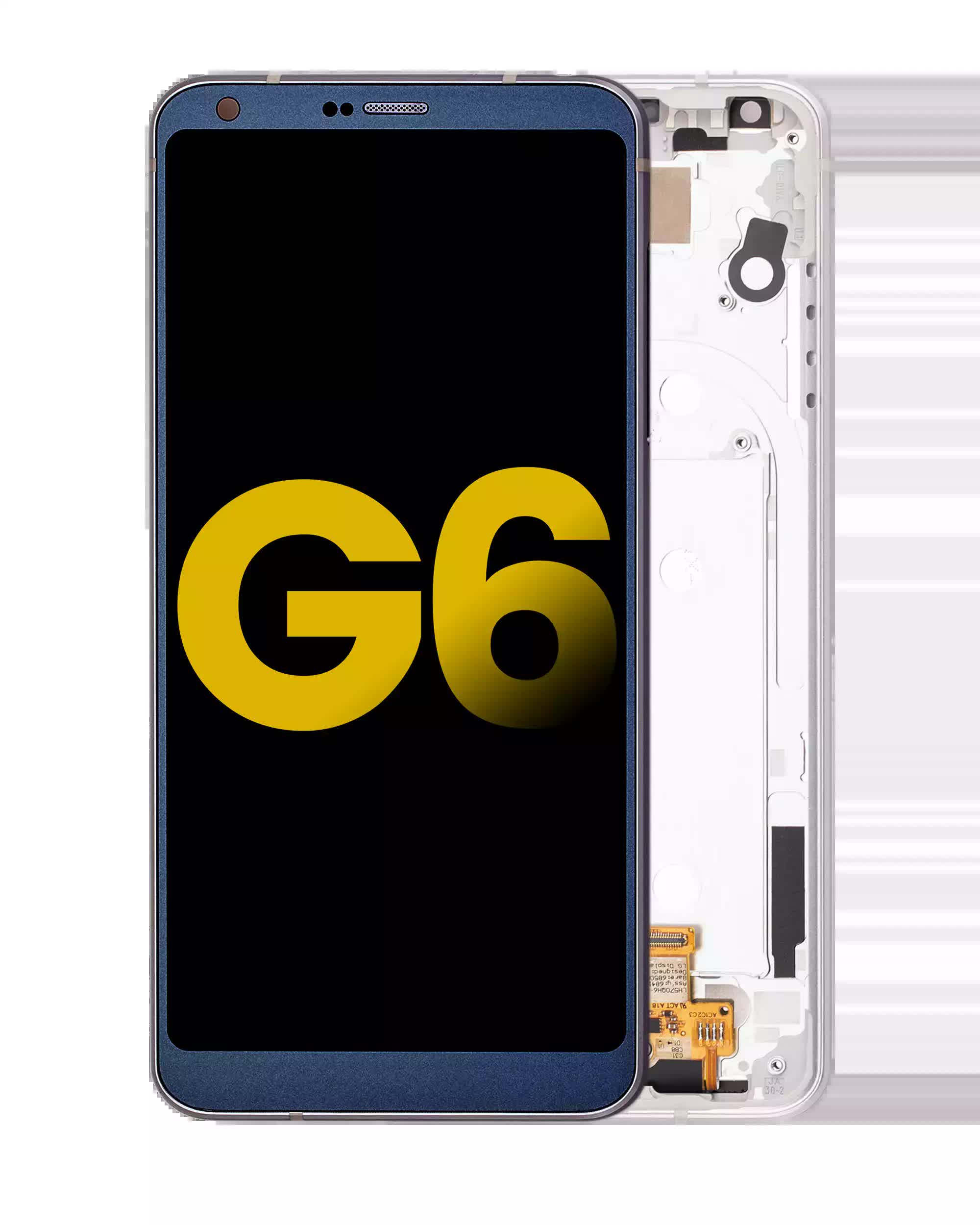 LCD Display mit Rahmen für LG G6 (professionell aufgearbeitet) (Ice Platinum Silver)