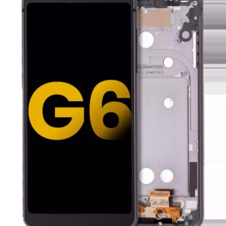 LCD Display mit Rahmen für LG G6 (professionell aufgearbeitet) (Astro Black)