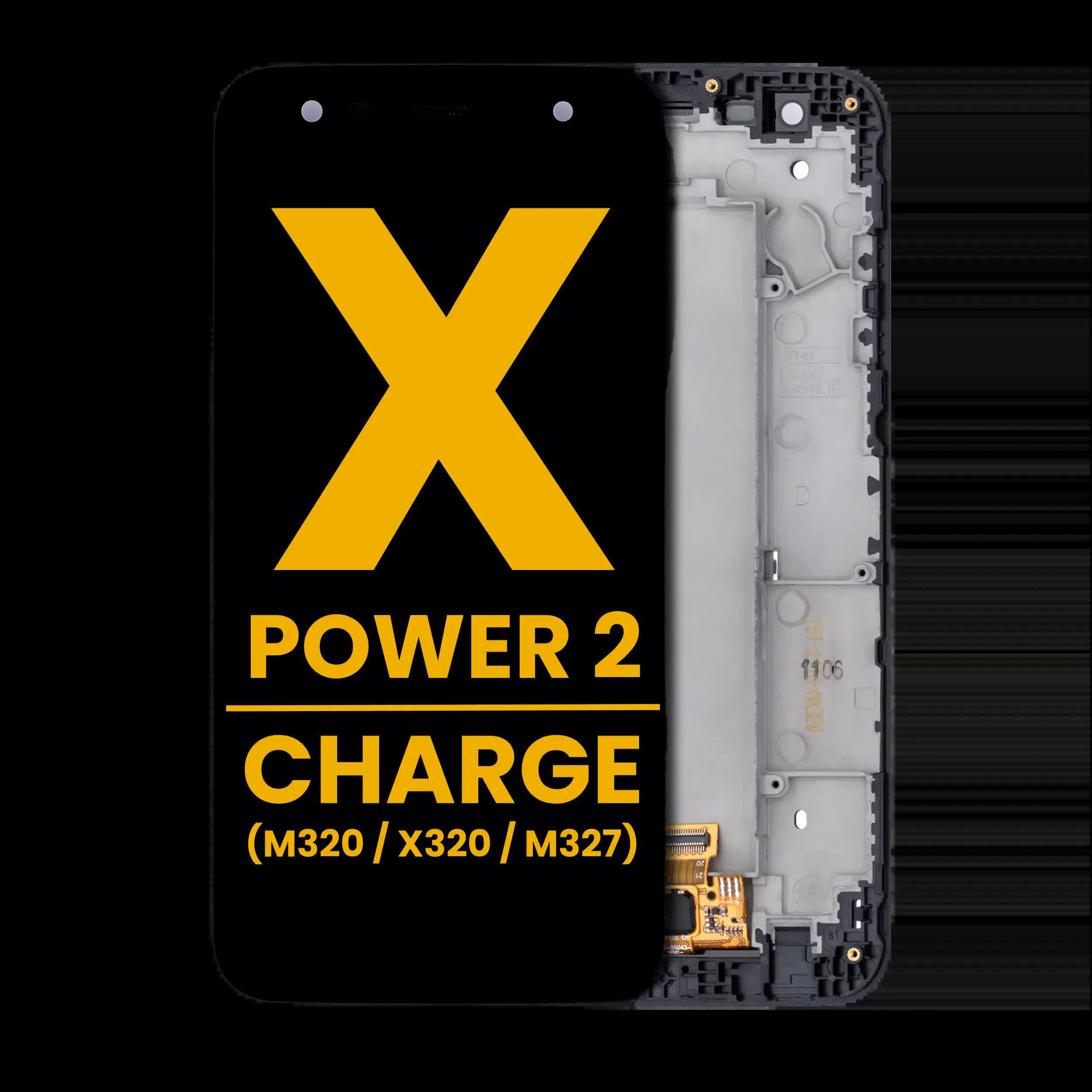 LCD Display mit Rahmen für LG X Power 2 / X Charge (M320 / X320 / M327) (professionell aufgearbeitet)