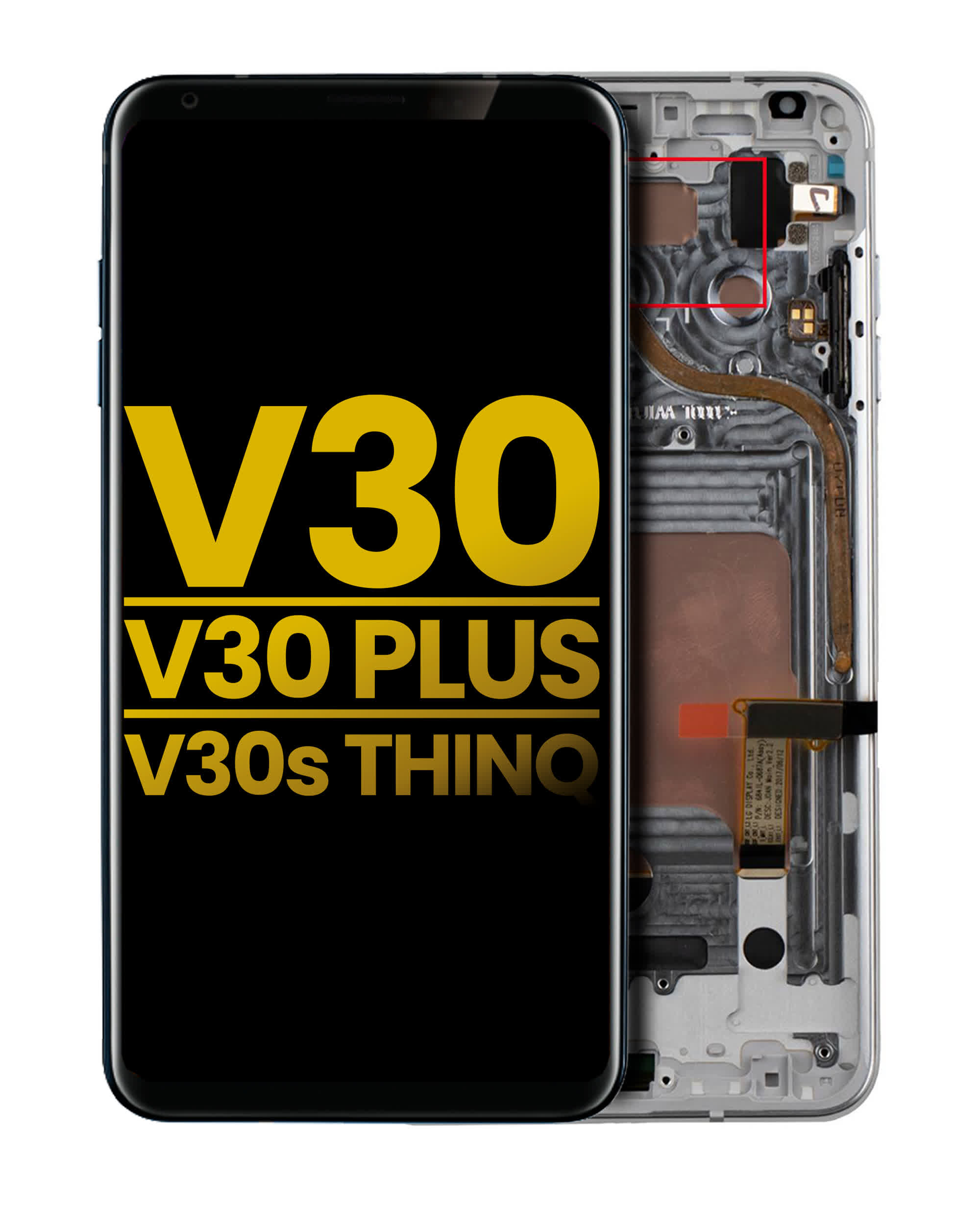 OLED Display mit Rahmen für LG V30 / V30 Plus / V30S ThinQ (professionell aufgearbeitet) (Cloud Silver)