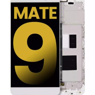 LCD Display mit Rahmen für Huawei Mate 9 (professionell aufgearbeitet) (White (Weiß))