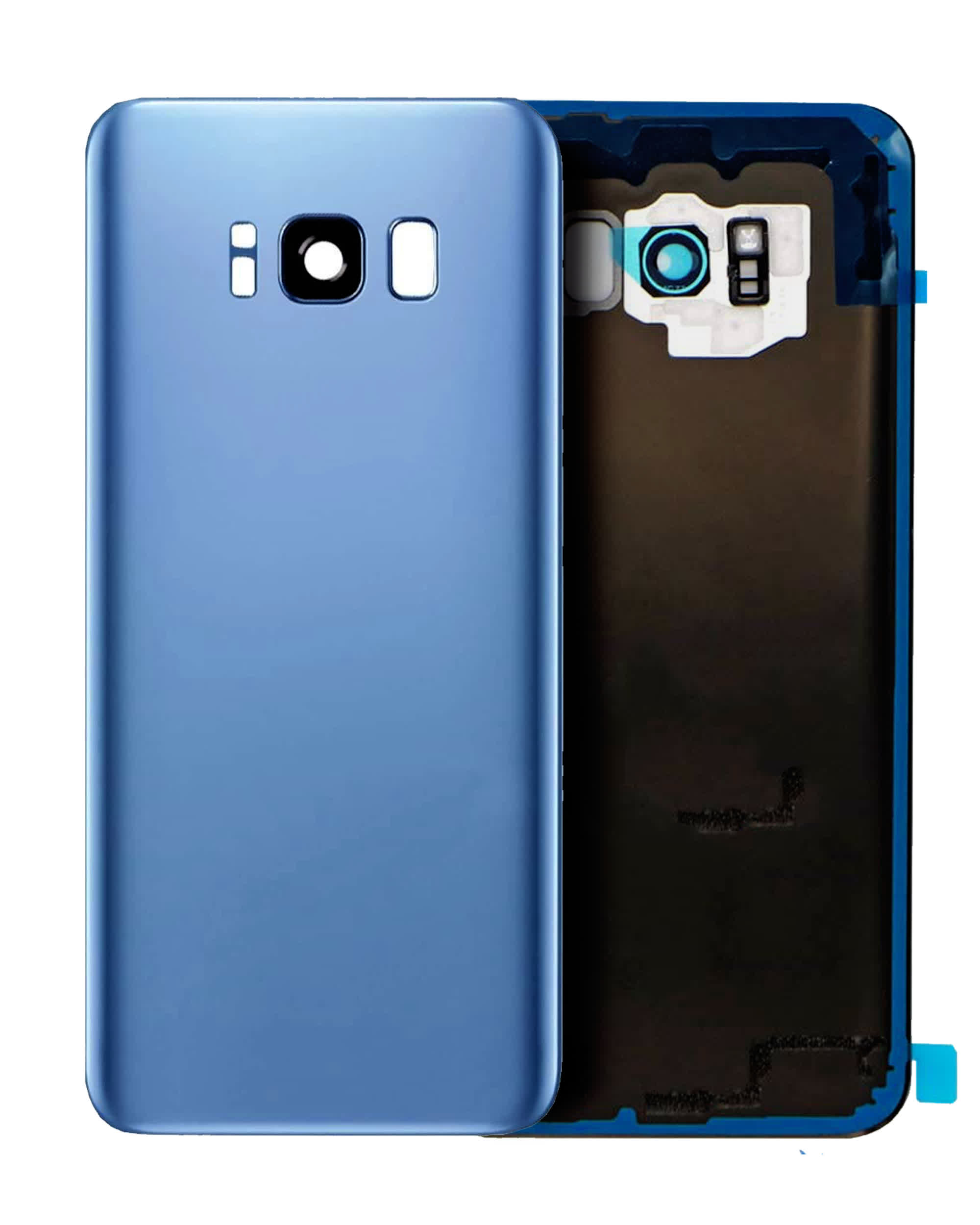 Rückdeckelglas mit Kameraglas für Samsung Galaxy S8 Plus (Service Pack) (Coral Blue (Blau))