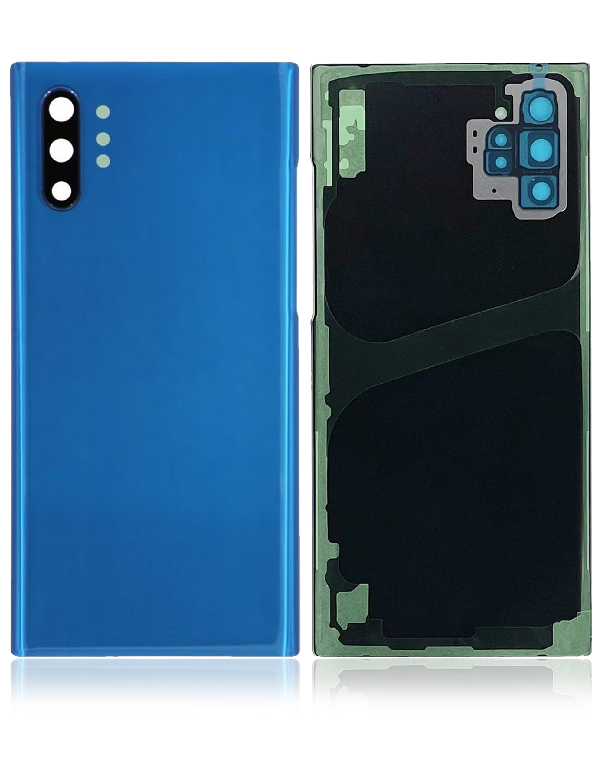Rückdeckelglas mit Kameraglas für Samsung Galaxy Note 10 Plus / 5G (Service Pack) (Aura Blue) – Bild 4
