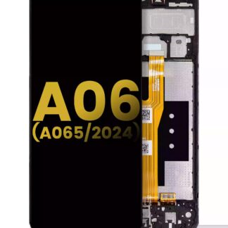 LCD Display mit Rahmen für Samsung Galaxy A06 (A065 / 2024) (professionell aufgearbeitet)