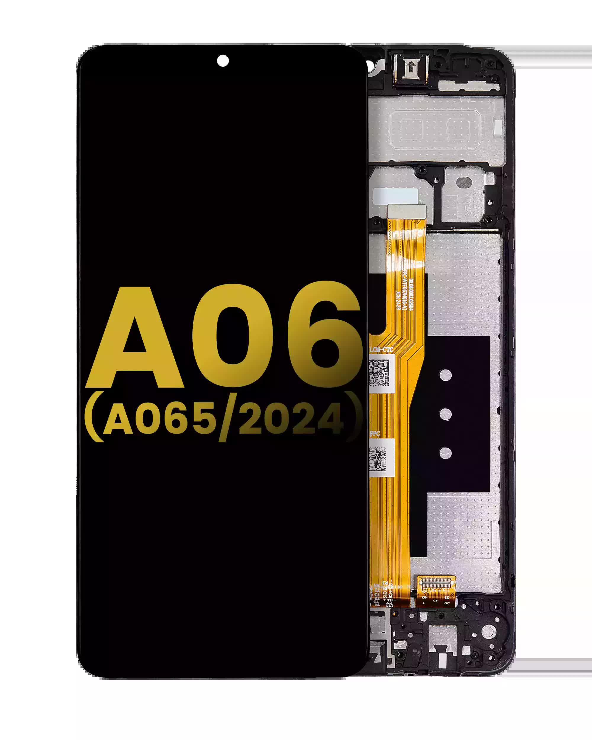 LCD Display mit Rahmen für Samsung Galaxy A06 (A065 / 2024) (professionell aufgearbeitet)