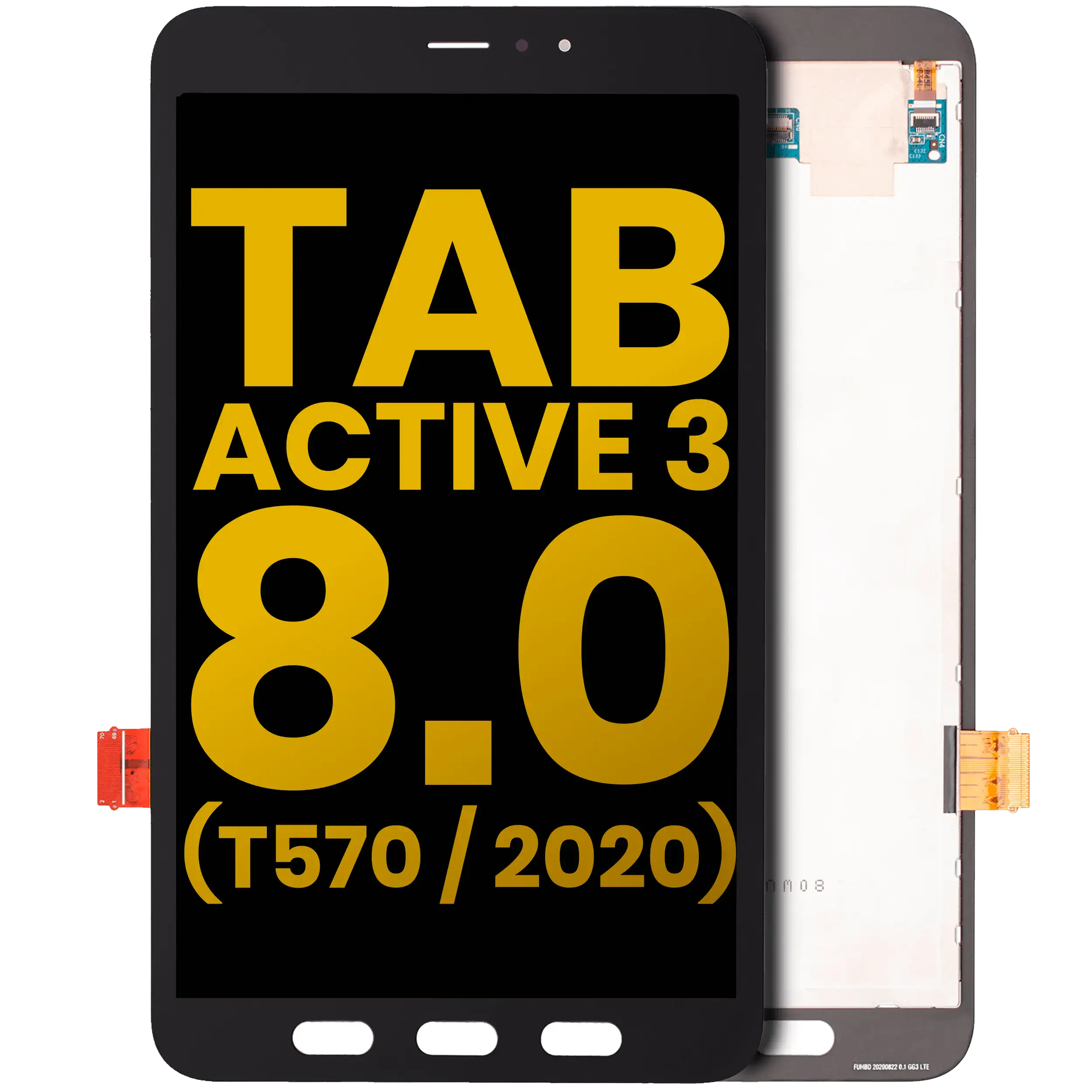 LCD Display ohne Rahmen für Samsung Galaxy Tab Active 5 8.0" (X306 / X300 / X308) (2024) (professionell aufgearbeitet) (Black (Schwarz)) – Bild 2