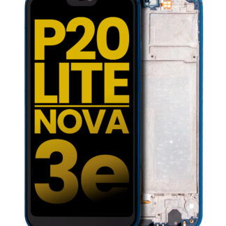 LCD Display mit Rahmen für Huawei P20 Lite / Nova 3e (professionell aufgearbeitet) (Blue (Blau))