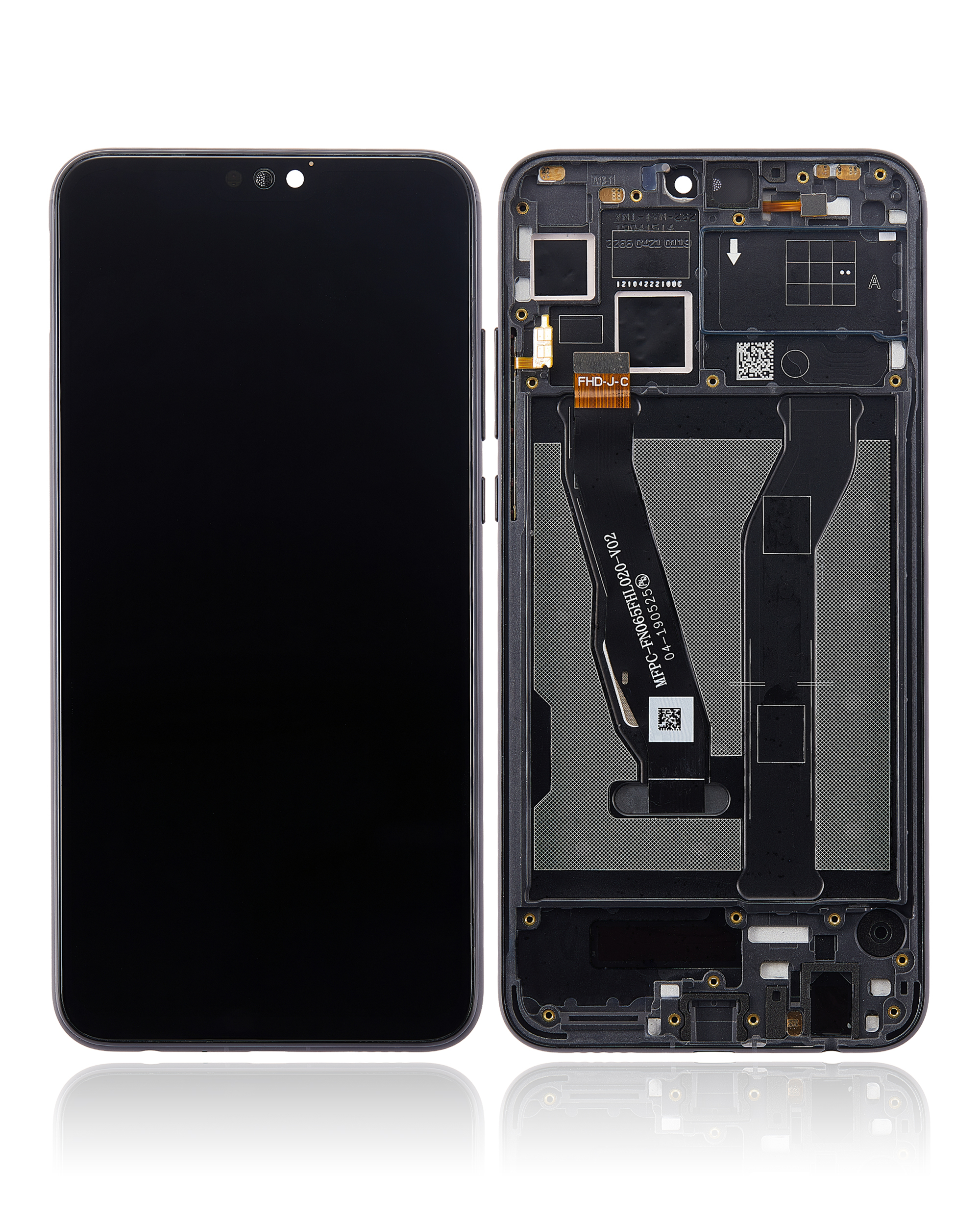 LCD Display mit Rahmen für Huawei Honor 8X (professionell aufgearbeitet) (Black (Schwarz)) – Bild 2
