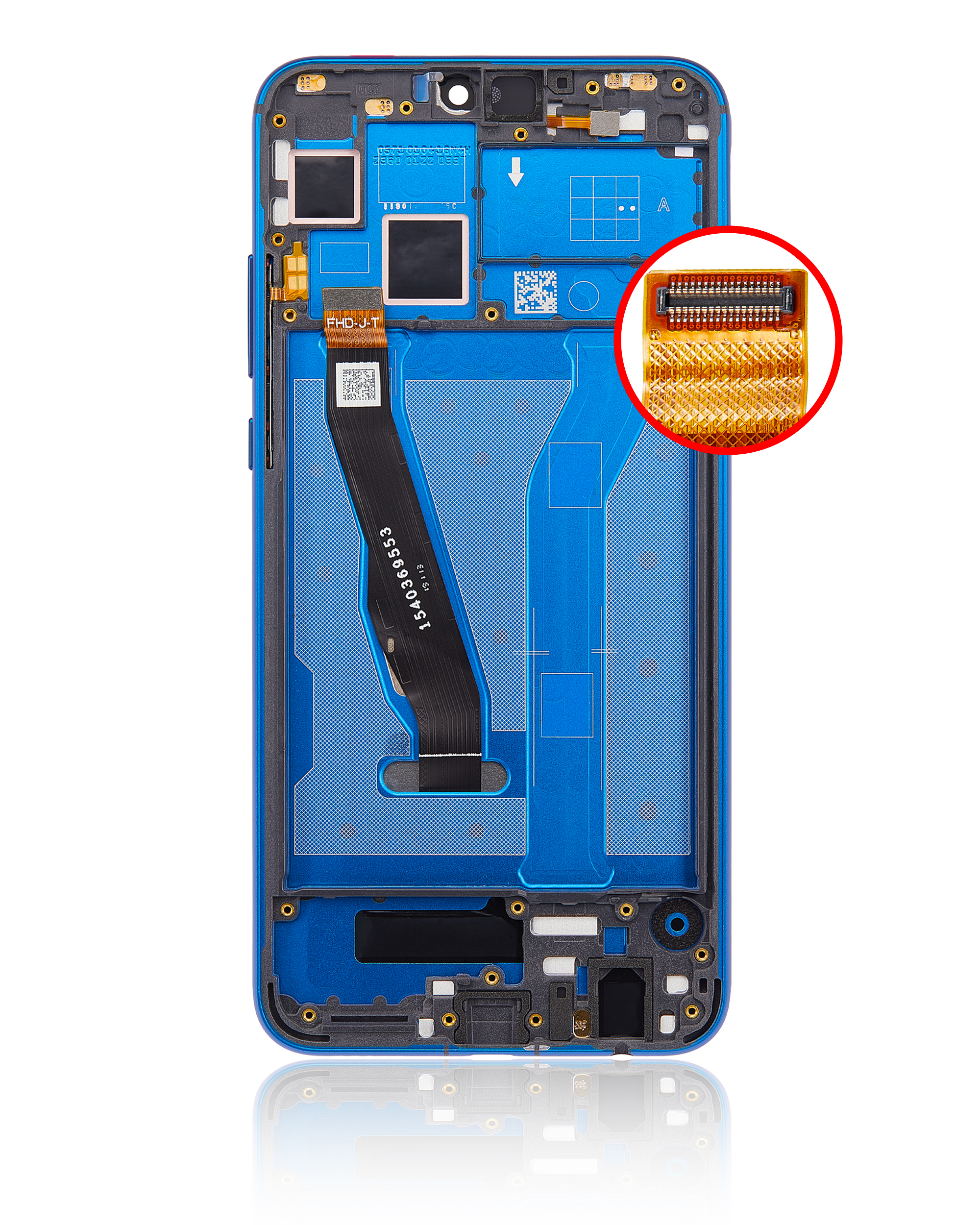 LCD Display mit Rahmen für Huawei Honor 8X (professionell aufgearbeitet) (Blue (Blau)) – Bild 4
