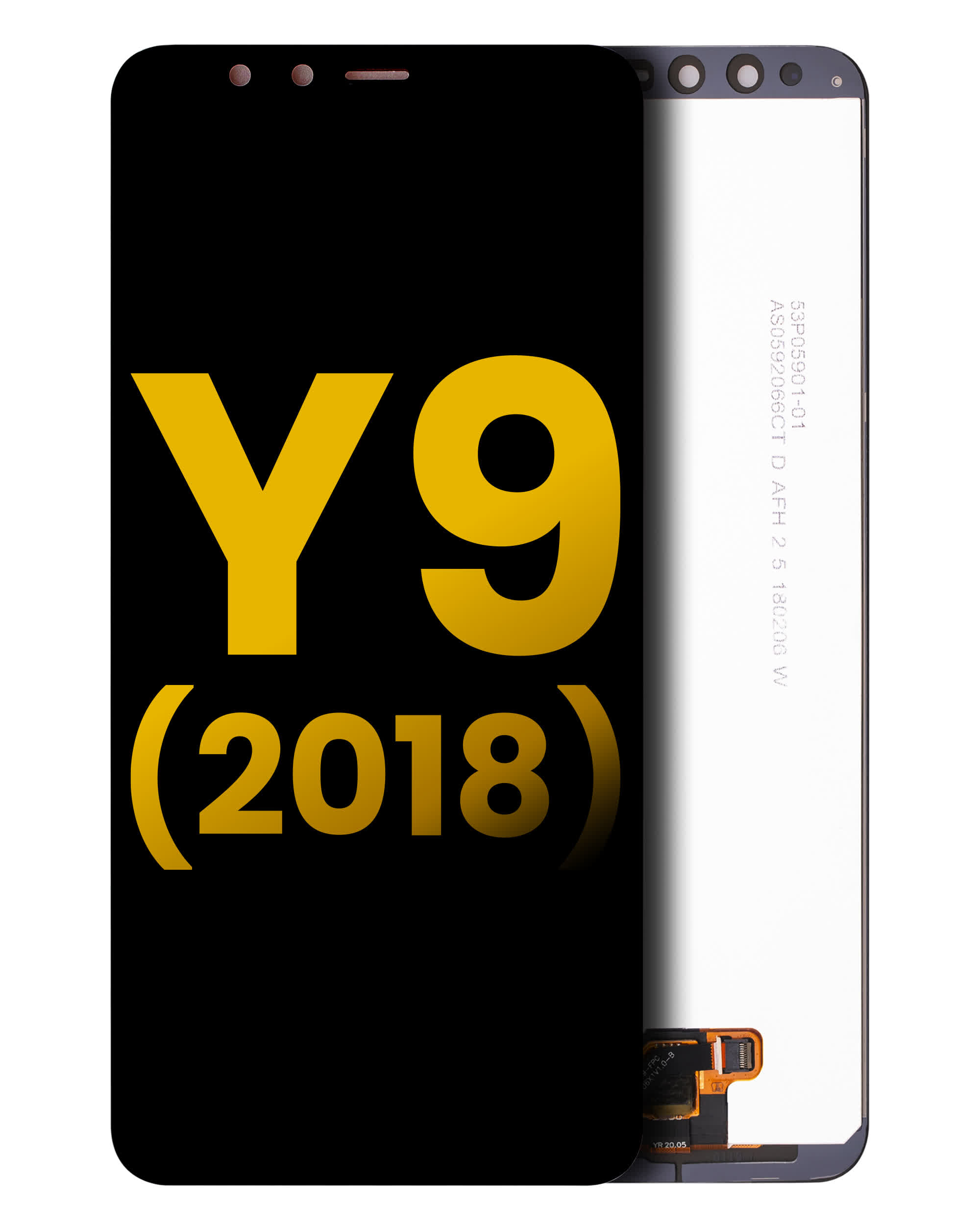 LCD Display ohne Rahmen für Huawei Y9 (2018) (professionell aufgearbeitet) (Black (Schwarz))