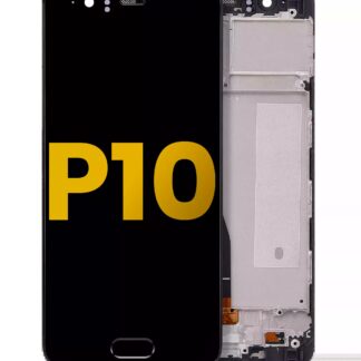 LCD Display mit Rahmen für Huawei P10 (professionell aufgearbeitet) (Black (Schwarz))