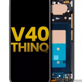 OLED Display mit Rahmen für LG V40 ThinQ (professionell aufgearbeitet) (Black (Schwarz))