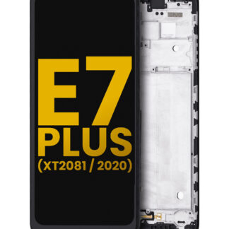 LCD Display mit Rahmen für Motorola Moto E7 Plus (XT2081 / 2020) (professionell aufgearbeitet)
