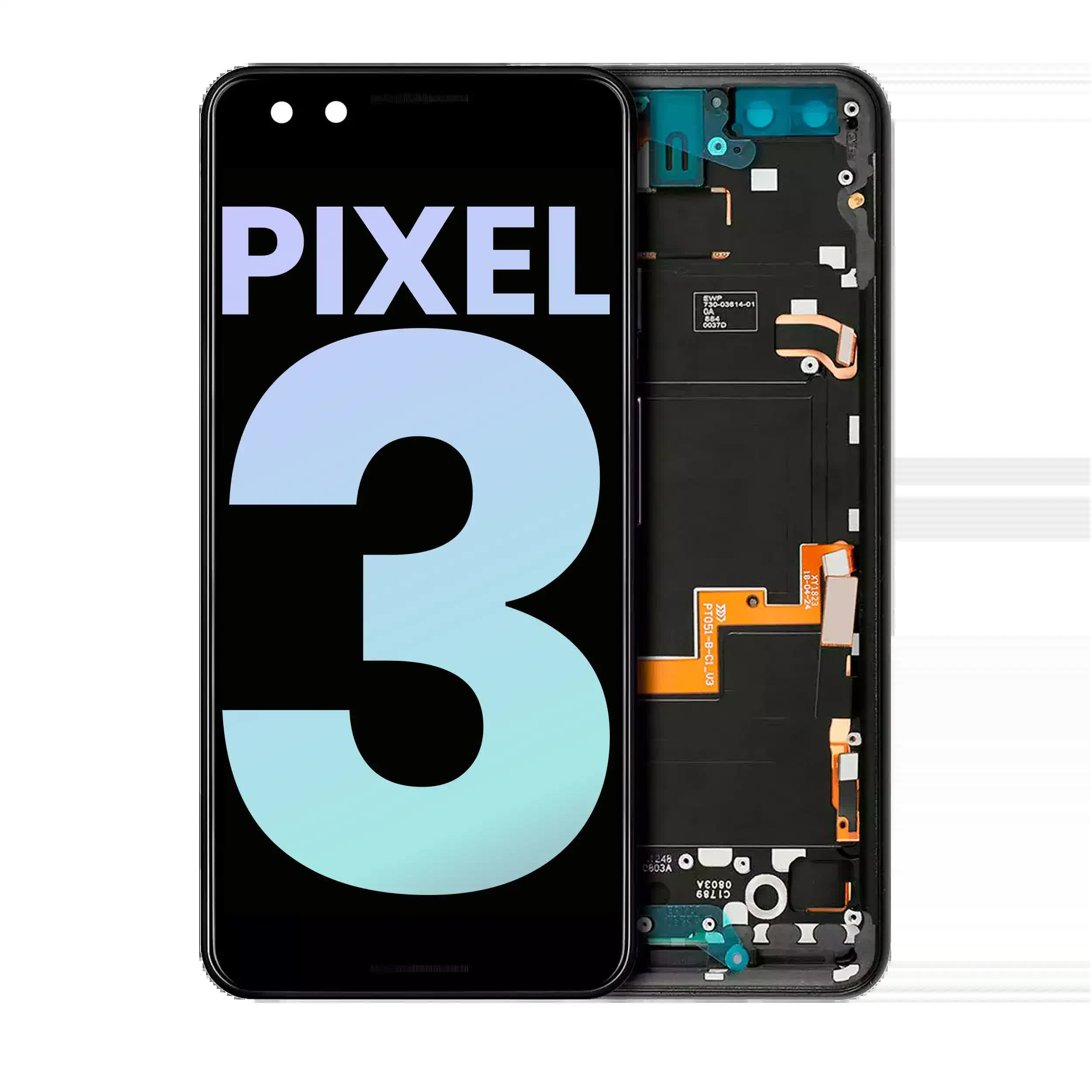 OLED Display mit Rahmen für Google Pixel 3 (Original) (Just Black)