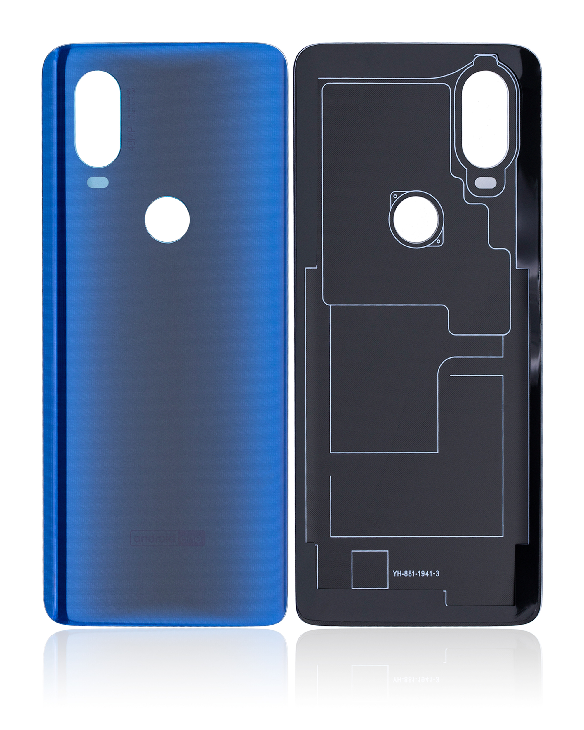 Rückdeckelglas für Motorola One Vision / P50 (XT1970 / 2019) (Sapphire Blue) – Bild 2