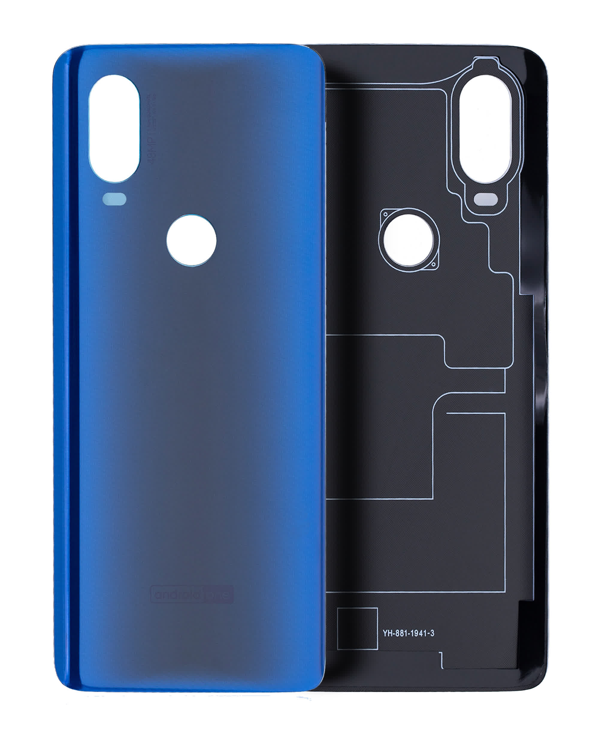 Rückdeckelglas für Motorola One Vision / P50 (XT1970 / 2019) (Sapphire Blue)