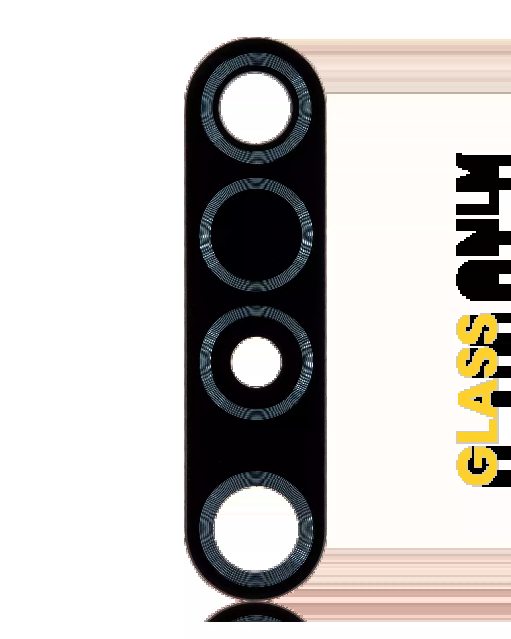 Rückkamera-Glas (nur Glas) mit Klebefolie für Motorola One Vision Plus (2020) (Black (Schwarz))