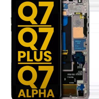 LCD Display mit Rahmen für LG Q7 / Q7 Plus / Q7 Alpha (professionell aufgearbeitet) (Lavender Violet)